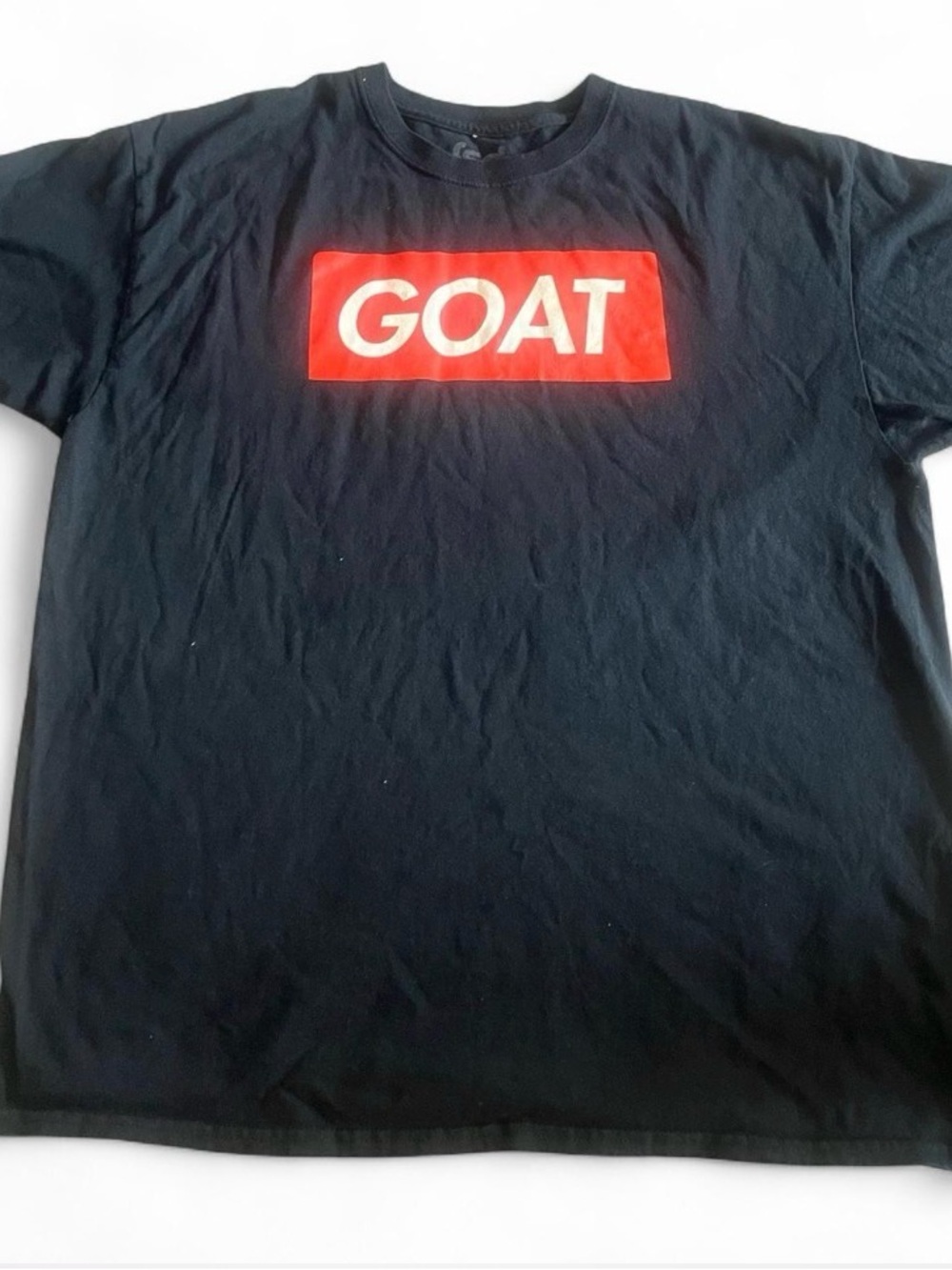 Black Tee with Red GOAT Logo